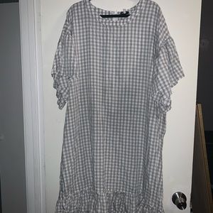 Gingham Printed shaft dress